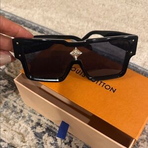 Louis Vuitton Cyclone Black and Gold Sunglasses
